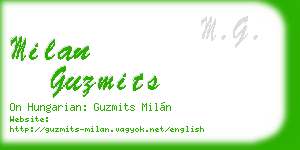 milan guzmits business card