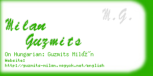 milan guzmits business card